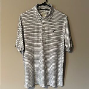 Callaway Men's Black and White Polo Shirt Mens M